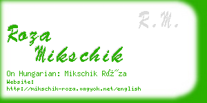 roza mikschik business card